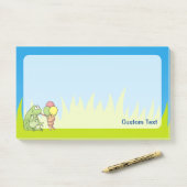 Frosch mit Eiscreme Post-it Klebezettel (Auf Schreibtisch)