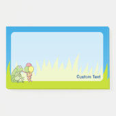 Frosch mit Eiscreme Post-it Klebezettel (Vorderseite)