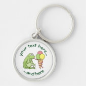 Frosch mit Eiscreme Schlüsselanhänger (Vorne)