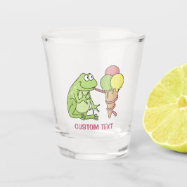 Frosch mit Eiscreme Schnapsglas