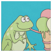 Frosch mit Eiscreme Stoff (Nahaufnahme)