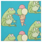 Frosch mit Eiscreme Stoff (Muster)