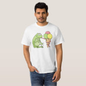 Frosch mit Eiscreme T-Shirt (Vorne ganz)