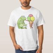Frosch mit Eiscreme T-Shirt (Vorderseite)