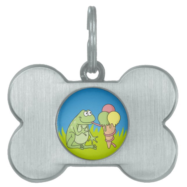 Frosch mit Eiscreme Tiermarke (Vorderseite)