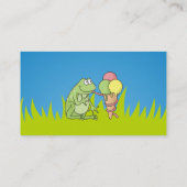 Frosch mit Eiscreme Visitenkarte (Rückseite)