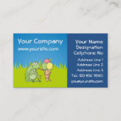 Frosch mit Eiscreme Visitenkarte (Vorderseite)