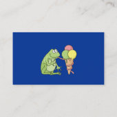 Frosch mit Eiscreme Visitenkarte (Rückseite)