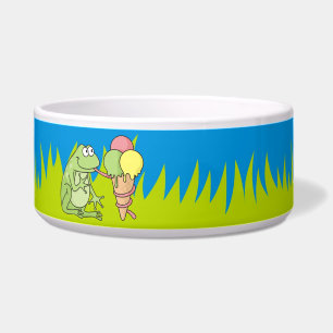 Frosch mit Eiskehlkeule Napf