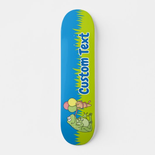 Frosch mit Eiskrem Skateboard (Vorne)