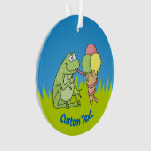 Frosch mit Eisschmuck Ornament (Vorderseite)