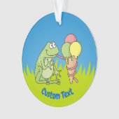 Frosch mit Eisschmuck Ornament (Vorderseite)