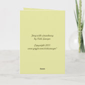 Frosch mit Erdbeerkarte Karte (Rückseite)