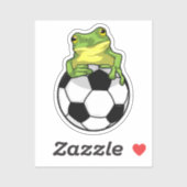 Frosch mit Fußball Aufkleber (Blatt)