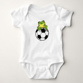 Frosch mit Fußball Baby Strampler