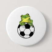 Frosch mit Fußball Button (Vorderseite)