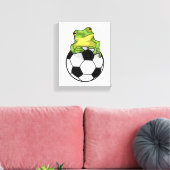 Frosch mit Fußball Leinwanddruck (Insitu (Wohnzimmer))