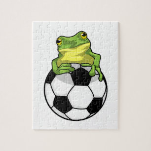 Frosch mit Fußball Puzzle