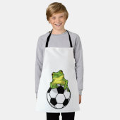Frosch mit Fußball Schürze (Getragen)