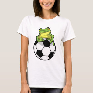 Frosch mit Fußball T-Shirt