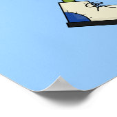 Frosch mit Fußballball T - Shirt und Geschenke Poster (Ecke)