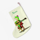 Frosch mit Gitarren Weihnachts-Strumpf Custom kam Kleiner Weihnachtsstrumpf (Rückseite (Hängend))