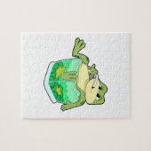 Frosch mit Glas Saft Puzzle (Horizontal)