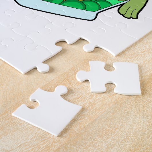 Frosch mit Glas Saft Puzzle (Seite)