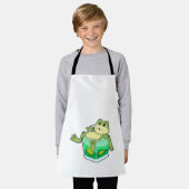 Frosch mit Glas Saft Schürze (Getragen)