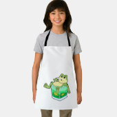 Frosch mit Glas Saft Schürze (Insitu)