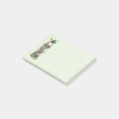 Frosch mit grünem Hut und Kleeblatt Süß Post-it Klebezettel (angewinkelt)