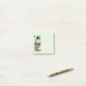 Frosch mit grünem Hut und Kleeblatt Süß Post-it Klebezettel (Auf Schreibtisch)
