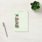 Frosch mit grünem Hut und Kleeblatt Süß Post-it Klebezettel (Büro)