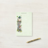 Frosch mit grünem Hut und Kleeblatt Süß Post-it Klebezettel (Auf Schreibtisch)
