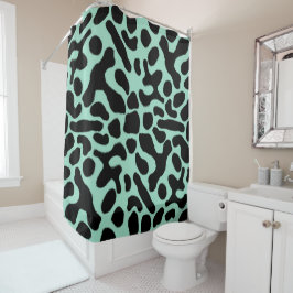 Frosch mit grünem und schwarzem Gift Duschvorhang