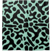 Frosch mit grünem und schwarzem Gift Duschvorhang (Vorderseite)