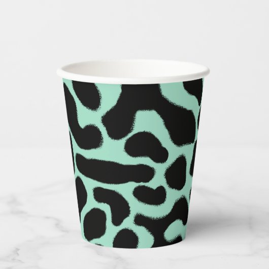 Frosch mit grünem und schwarzem Gift Pappbecher (Vorderseite)