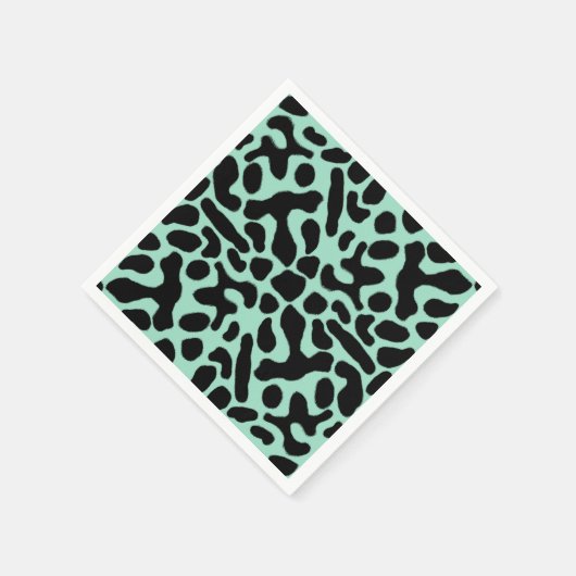 Frosch mit grünem und schwarzem Gift Serviette (Ecke)