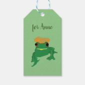 Frosch mit Haar Geschenkanhänger (Vorderseite)