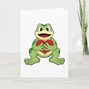 Frosch mit Herz Karte