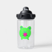 Frosch mit Herzwasserflasche Trinkflasche (Rückseite)