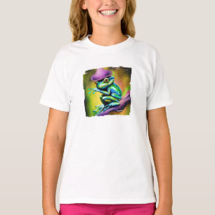 Frosch mit Hut im Regen T-Shirt
