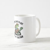 Frosch mit Hut Riding Turtle Kaffeetasse (VorderseiteRechts)