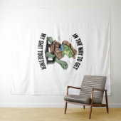 Frosch mit Hut Riding Turtle Wandteppich (Beispiel (Horizontal))