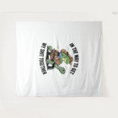 Frosch mit Hut Riding Turtle Wandteppich (Vorderseite (Horizontal))