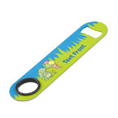 Frosch mit Icecream-Bar-Key Speed Flaschenöffner (Vorderseite Schrägansicht)