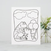 Frosch mit Icecream-Farbenbuchseite (Stehend Vorderseite)
