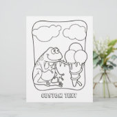 Frosch mit Icecream-Farbenbuchseite (Stehend Vorderseite)