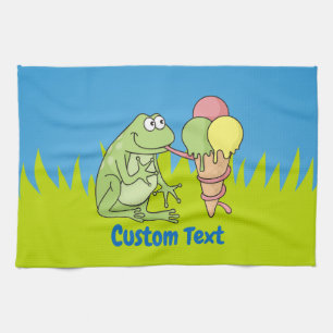 Frosch mit Icecream Handtuch