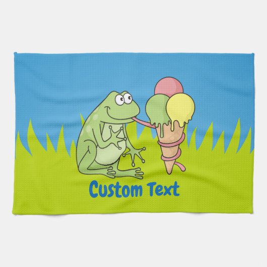 Frosch mit Icecream Handtuch (Horizontal)